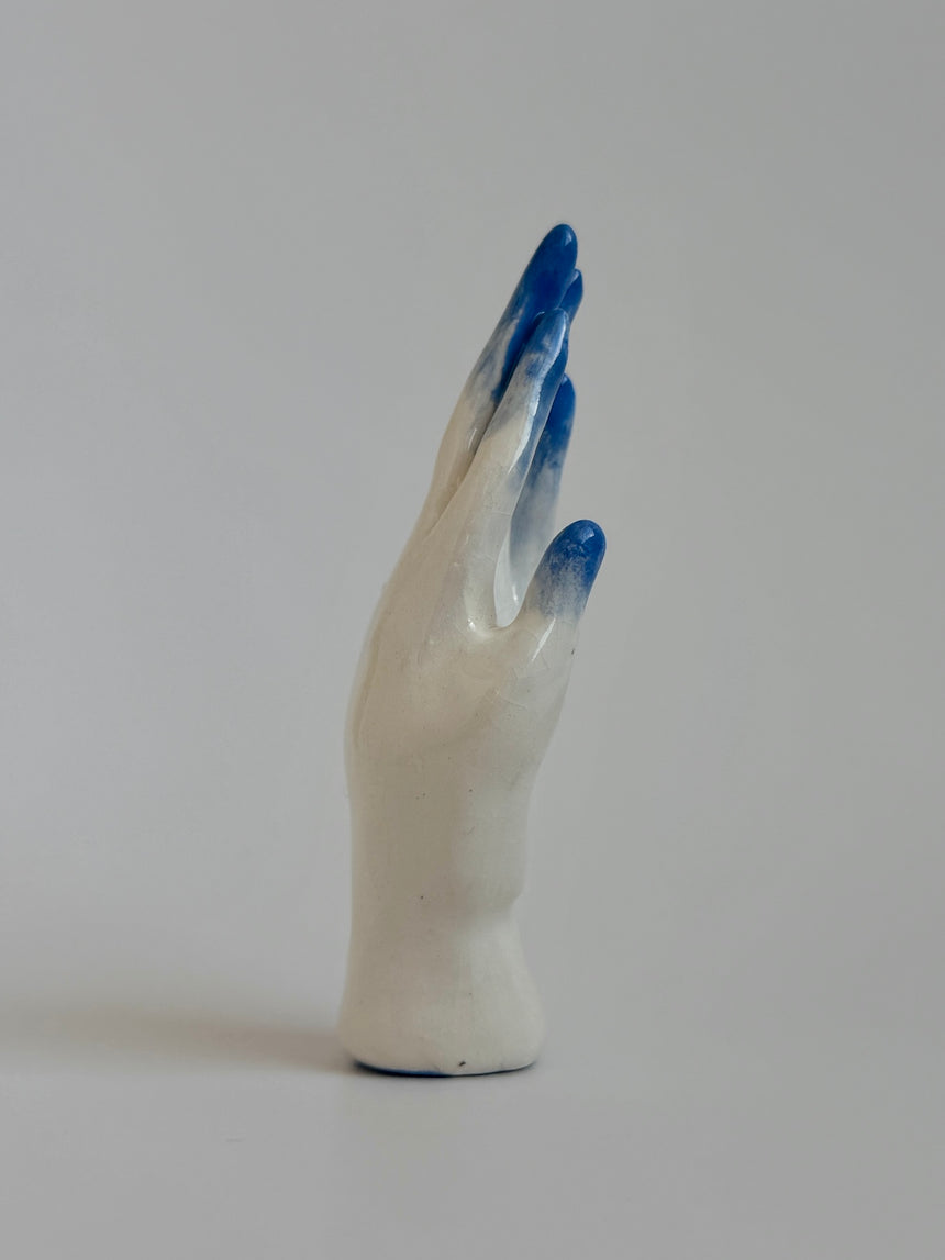 Blue and White Hand