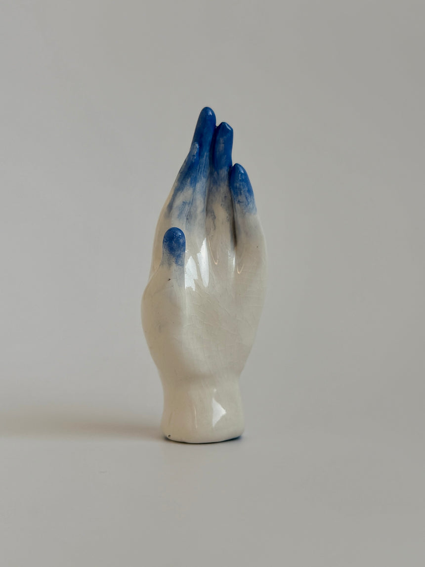 Blue and White Hand